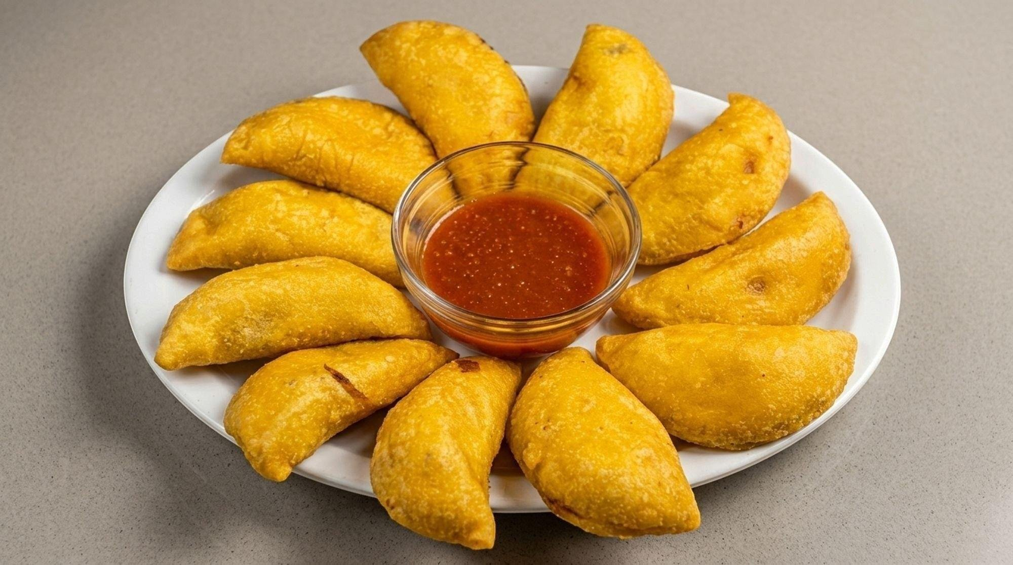 Colombian empanadas with ají